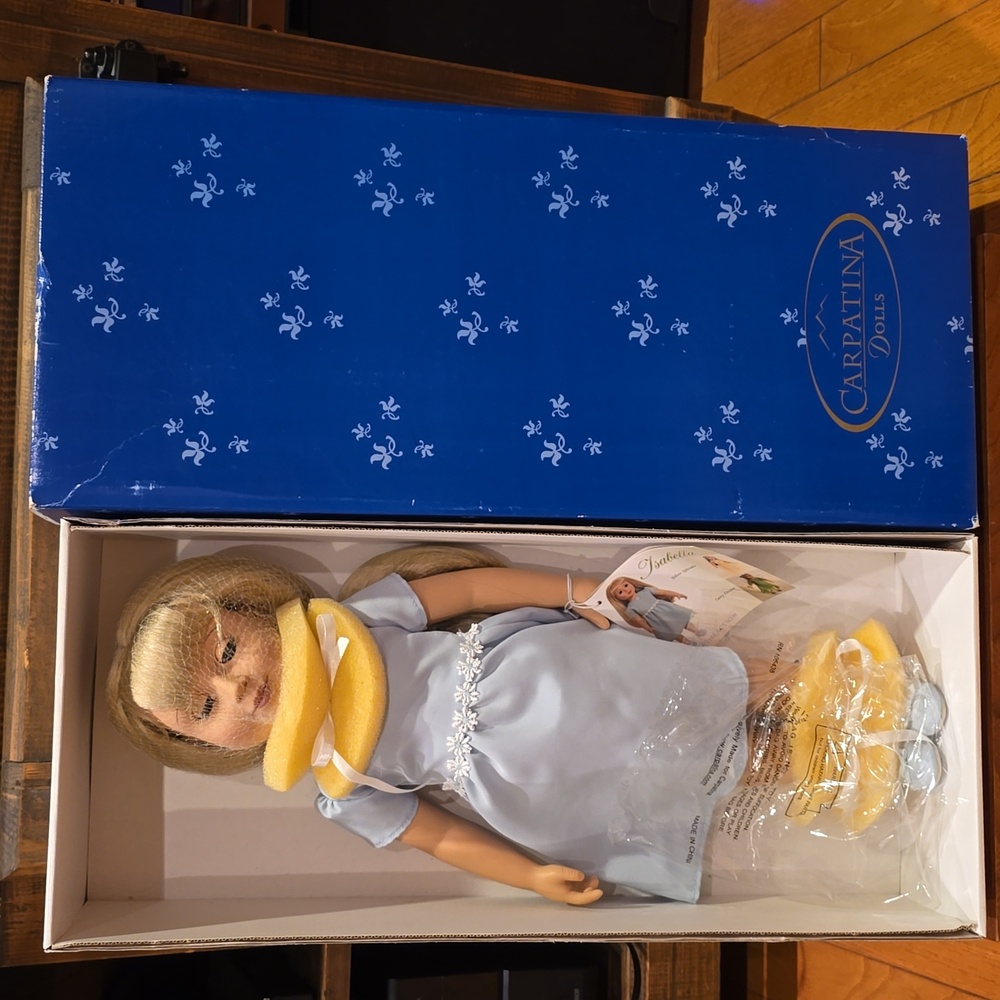 RARE, NIB 18" Carpatina Isabella Doll